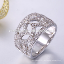 Handmade personalizado 925 cz anel de prata esterlina